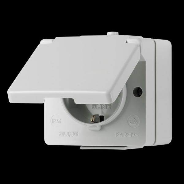 Jung SCHUKO®-Steckdoseneinsatz, 16 A 250 V ~, IP 44, WG 600 620WEINS