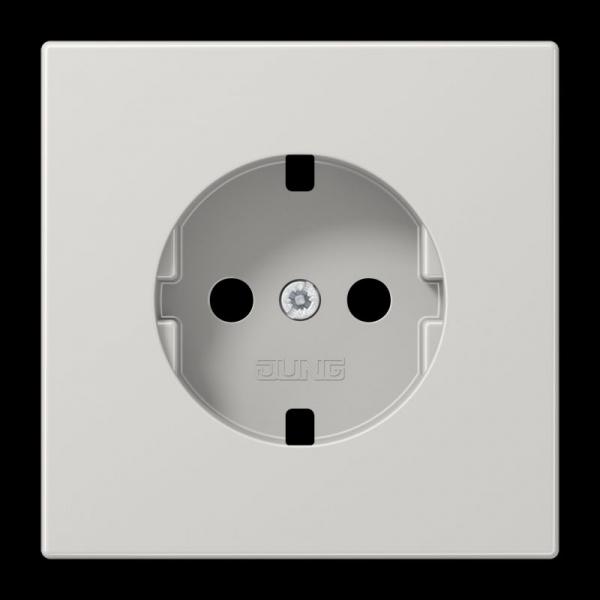 Jung Abdeckung für SCHUKO®-Steckdosen, Duroplast, Serie LS, lichtgrau LS1520PLLG