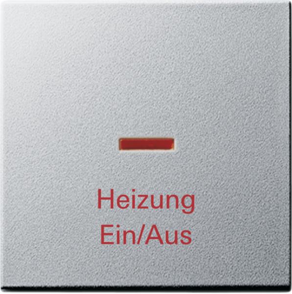 Gira System 55 Kontroll-Wippe Heizung Notschalter Farbe Alu 067826