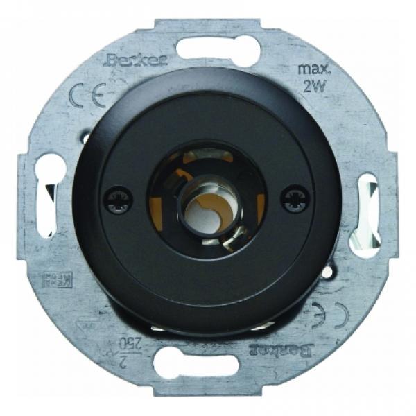 Berker 1930/Glas/Palazzo Drucktaster und Lichtsignal E10 mit Abdeckung  schwarz, gl_nzend 510401