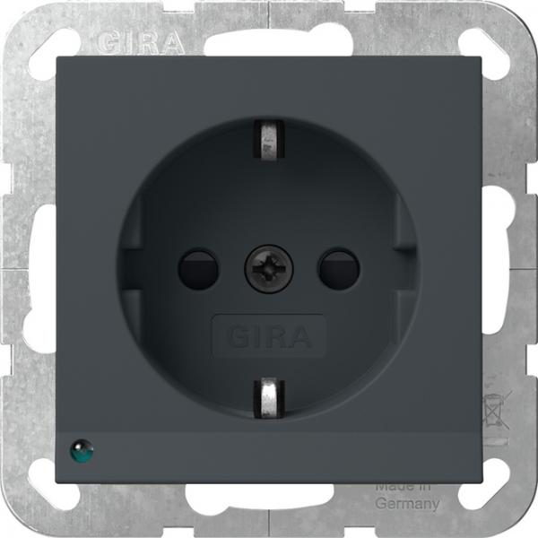 Gira SCHUKO LED-Leuchte + SH System 55 Anthrazit 417028