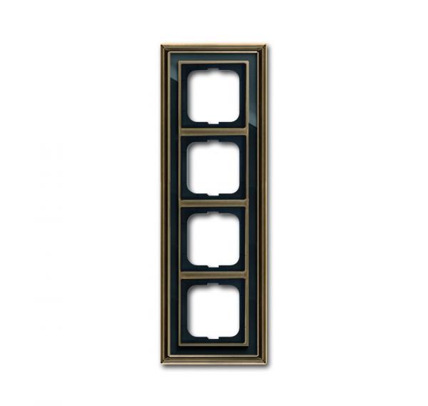 B+J Abdeckrahmen, Messing antik anthrazit, Busch-dynasty, Rahmen Busch-dynasty 1724-845