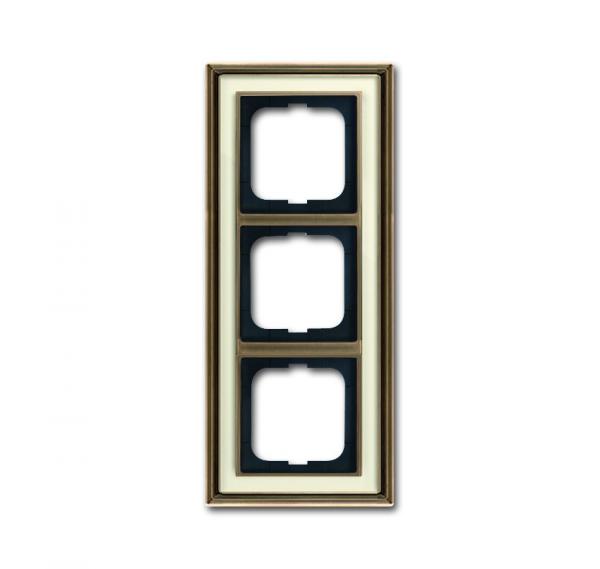 B+J Abdeckrahmen, Messing antik elfenbeinwei§, Busch-dynasty, Rahmen Busch-dynasty 1723-848