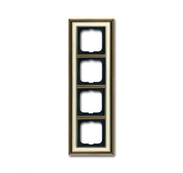 B+J Abdeckrahmen, Messing antik elfenbeinwei§, Busch-dynasty, Rahmen Busch-dynasty 1724-848