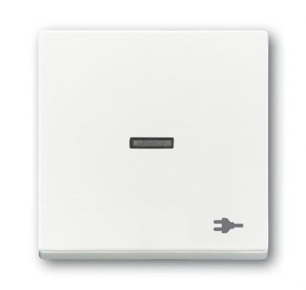 B+J Wippe mit Aufdruck, studioweiß, solo, Abdeckungen für Schalter/Taster 1789 ST-84