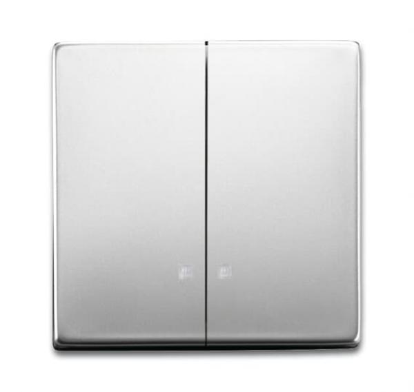 B+J Wippe, edelstahl, pur edelstahl, Abdeckungen fŸr Schalter/Taster 1785 K-866