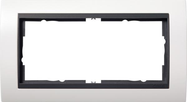 Gira Abd.rahmen 2f o. MS für Anthrazit Gira Event Reinweiß matt 100207