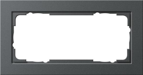 Gira E2 Abdeckrahmen 2fach ohne Mittelsteg Anthrazit 100223