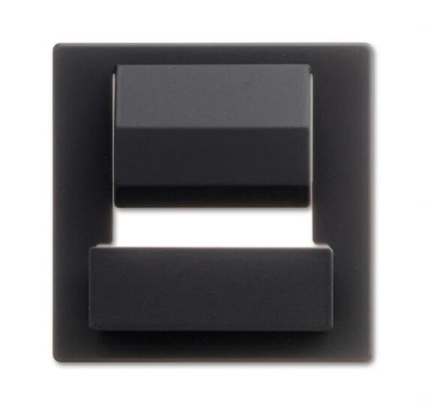 B+J Zentralscheibe fŸr Busch-powerDock, schwarz matt, USB-Ladeger_te, USB-Ladeger_te 6477-885