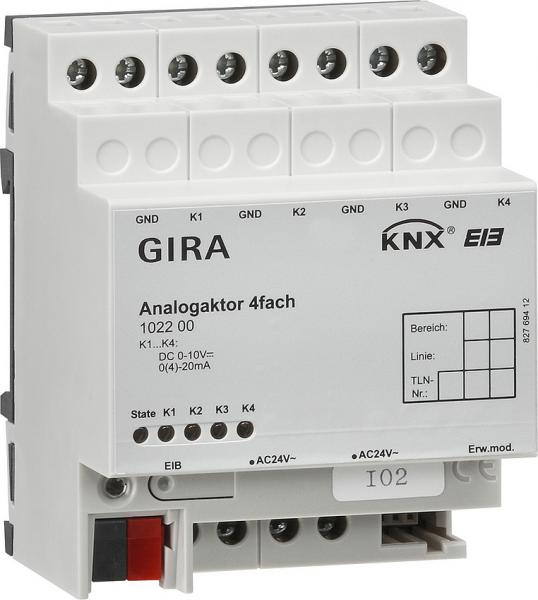 Gira Analogaktor 4fach KNX EIB REG 102200