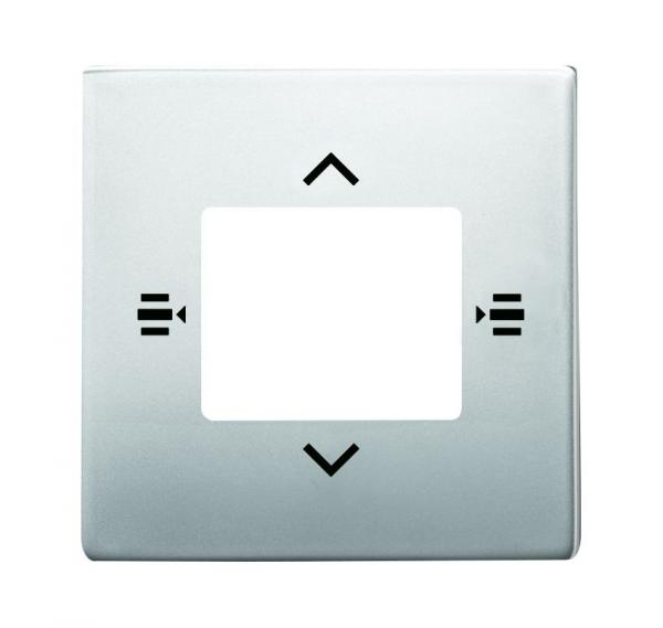 B+J Zentralscheibe fŸr Bedienelement 7-fach, edelstahl, Busch-Installationsbus KNX, Tasterankopplung KNX 6108/61-866