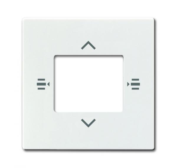 B+J Zentralscheibe fŸr Bedienelement 7-fach, studiowei§, Busch-Installationsbus KNX, Tasterankopplung KNX 6108/61-84