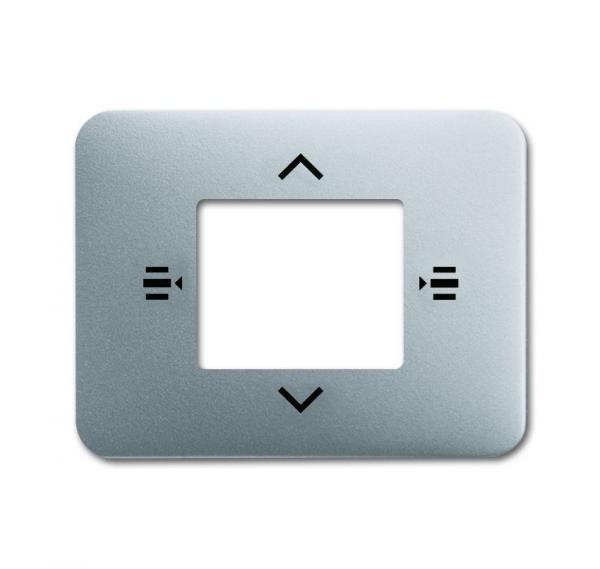 B+J Zentralscheibe fŸr Bedienelement 7-fach, titan, Busch-Installationsbus KNX, Tasterankopplung KNX 6108/61-266