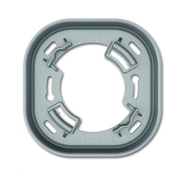 B+J Zwischenring fŸr VDE-Unterputzdose, alusilber, Busch-Installationsbus KNX, Pr_senzmelder, Busch-W_chter AP 6131/38-183