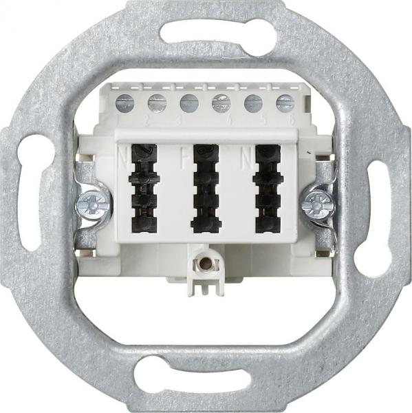 Gira TAE-Anschlussdose TAE 3 x 6 NFN Einsatz Wei§ 003302