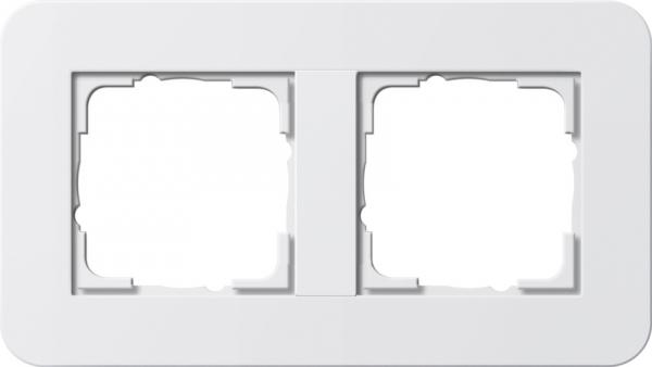 Gira Abdeckrahmen 2f Gira E3 Reinwei§/Reinwei§ 0212410