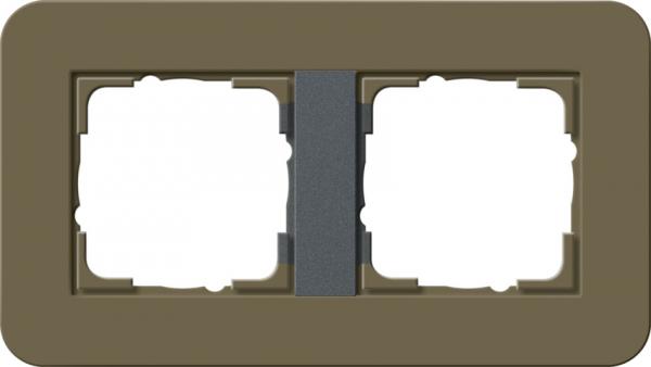 Gira Abdeckrahmen 2f Gira E3 Umbra/Anthrazit 0212426