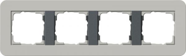 Gira Abdeckrahmen 4f Gira E3 Grau/Anthrazit 0214422