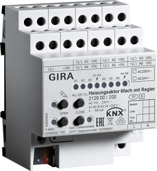 Gira Heizungsaktor 6f Regler KNX REG 213900