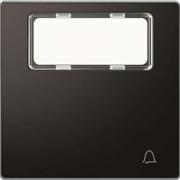 Merten Wippe mit Schriftfeld und Kennzeichnung Klingel, Anthrazit, System Design MEG3365-6034