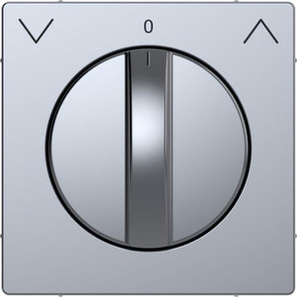 Merten Abdeckung Rollladen-Tast-Rastschalter-Einsatz, Edelstahl, System Design MEG3875-6036