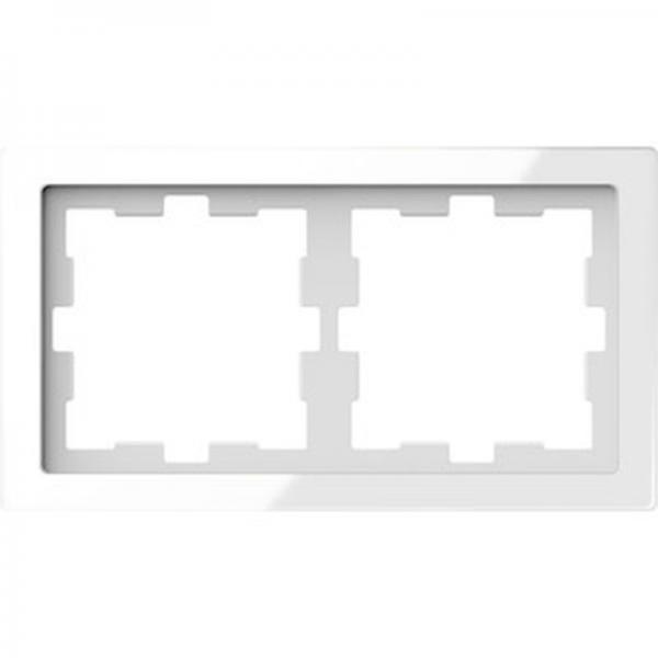 Merten D-Life Glas Rahmen, 2fach, Kristallwei§ MEG4020-6520