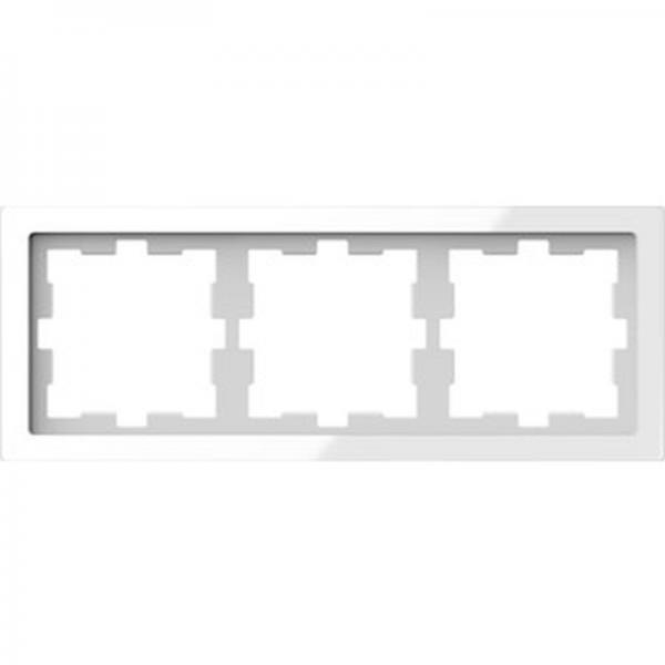 Merten D-Life Glas Rahmen, 3fach, Kristallwei§ MEG4030-6520