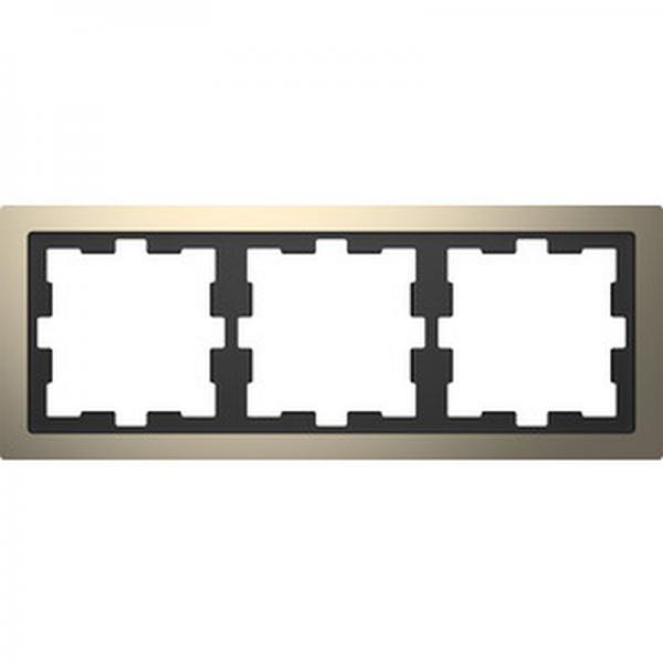 Merten D-Life Metall Rahmen, 3fach, Nickelmetallic MEG4030-6550