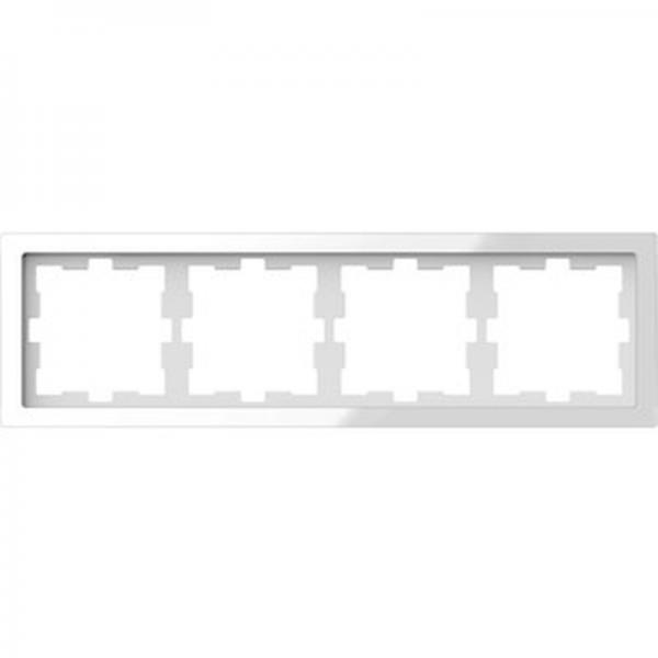 Merten D-Life Glas Rahmen, 4fach, Kristallwei§ MEG4040-6520