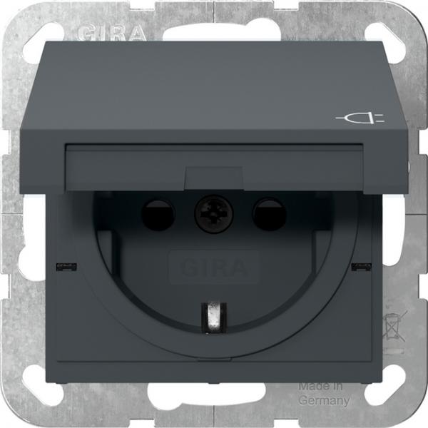 Gira SCHUKO KD + SH System 55 Anthrazit 441428