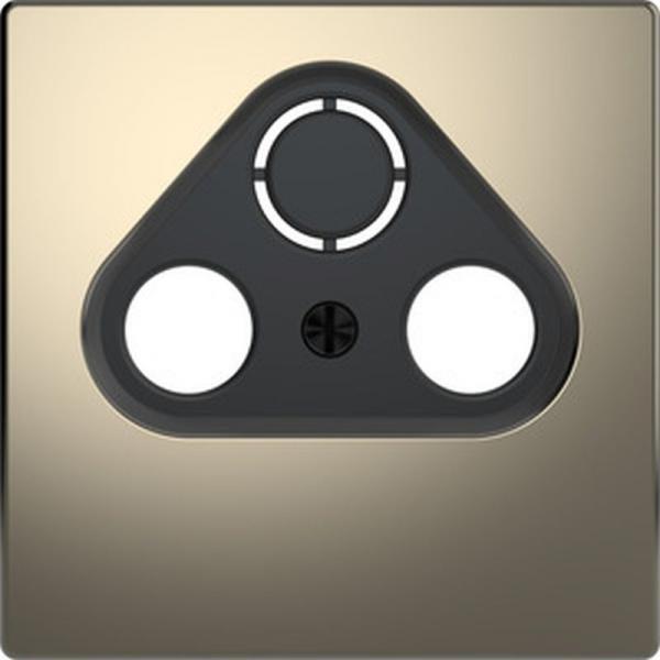 Merten Abdeckung Antennensteckdosen, Nickelmetallic, System Design MEG4123-6050