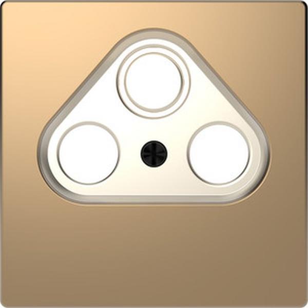 Merten Abdeckung Antennensteckdosen, Champagnermetallic, System Design MEG4123-6051