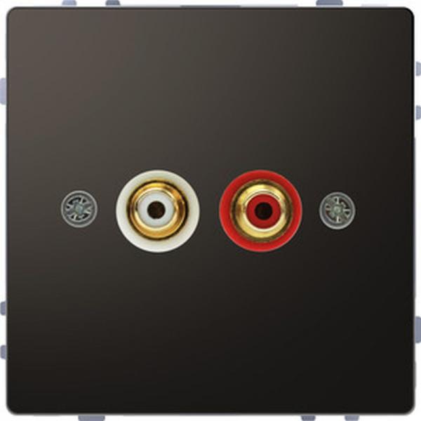 Merten Steckdose fŸr Audio Anschluss, Anthrazit, System Design MEG4350-6034