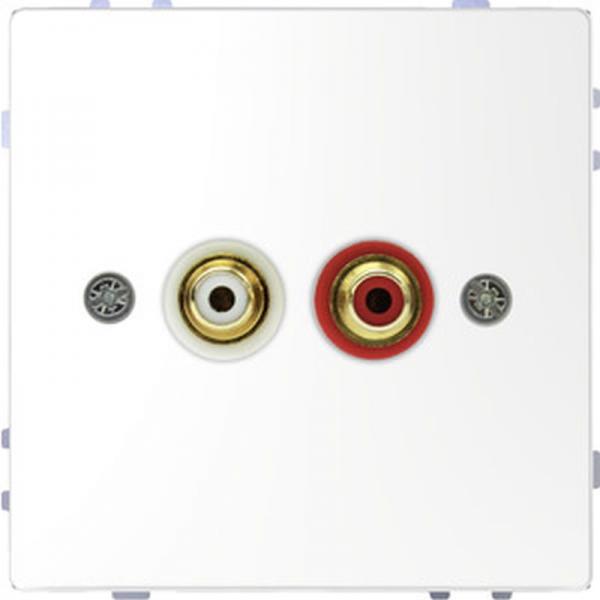 Merten Steckdose fŸr Audio Anschluss, Lotoswei§, System Design MEG4350-6035