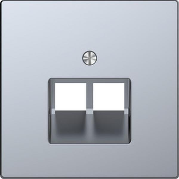 Merten Abdeckung UAE-Einsatz, 2fach, Edelstahl, System Design MEG4522-6036