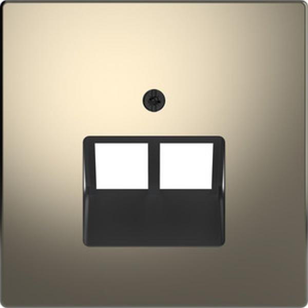 Merten Abdeckung UAE-Einsatz, 2fach, Nickelmetallic, System Design MEG4522-6050