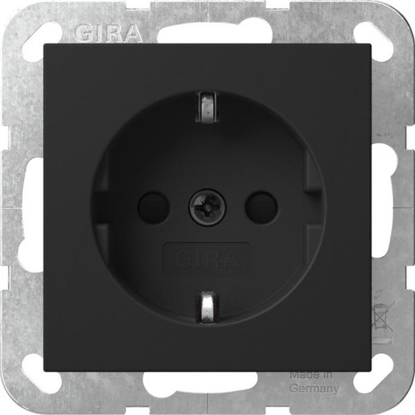 Gira SCHUKO STK SH System 55 Schwarz m 4453005