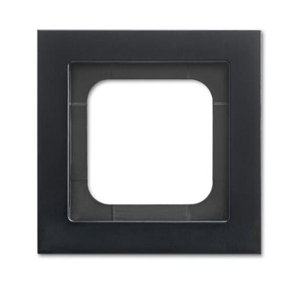 B+J Busch-axcent¨,  Rahment 1-fach schwarz matt 1721-275