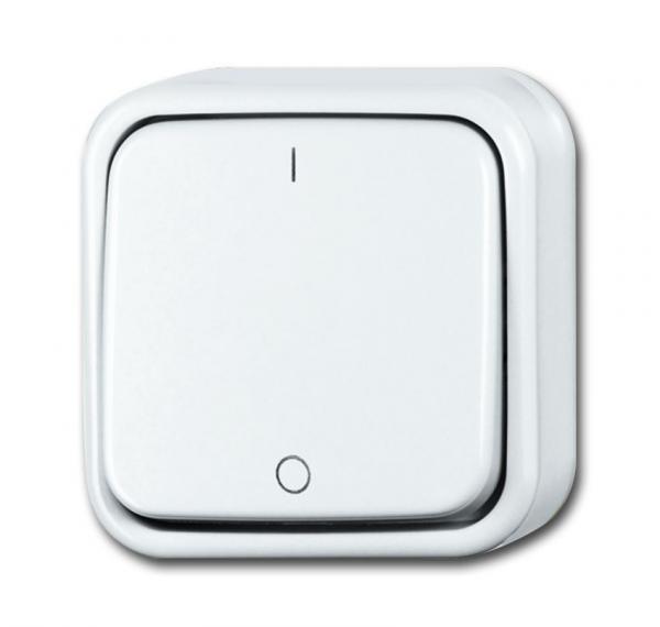 B+J Wippschalter, alpinweiß, Busch-Duro 2000 AP, Schalter/Taster 2601/2 AP/11W-503