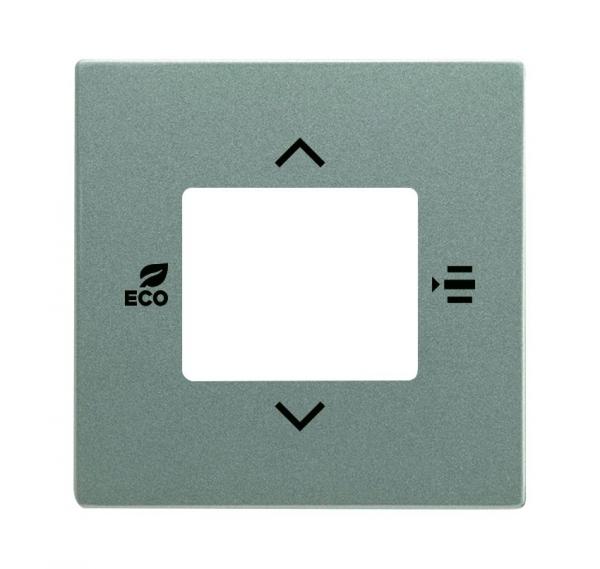 B+J Zentralscheibe fŸr Raumtemperaturregler oder Raumtemperaturregler mit CO2/Feuchte, graumetallic, Busch-Installationsbus¨ KNX, Raumtemperaturregler ... 6109/03-803