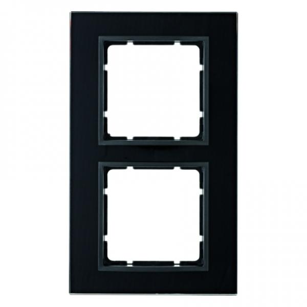 Berker B.7 Glasrahmen 2-Fach schwarz 10126616