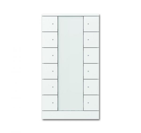 B+J Bedienelement 12-fach, studiowei§, Busch-Installationsbus KNX, ClimaECO Sensoren SB/U12.0.11-84