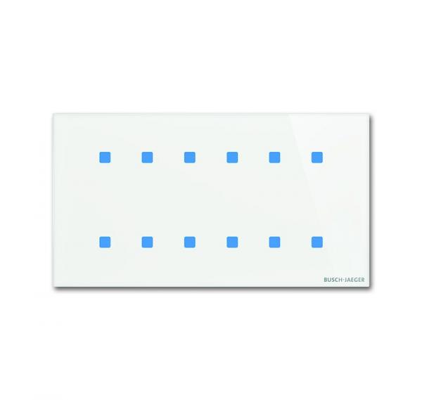 B+J Touch-Bedienelement, 12-fach, Busch-Installationsbus KNX, Busch-tacteo TB/U12.8.11-CG