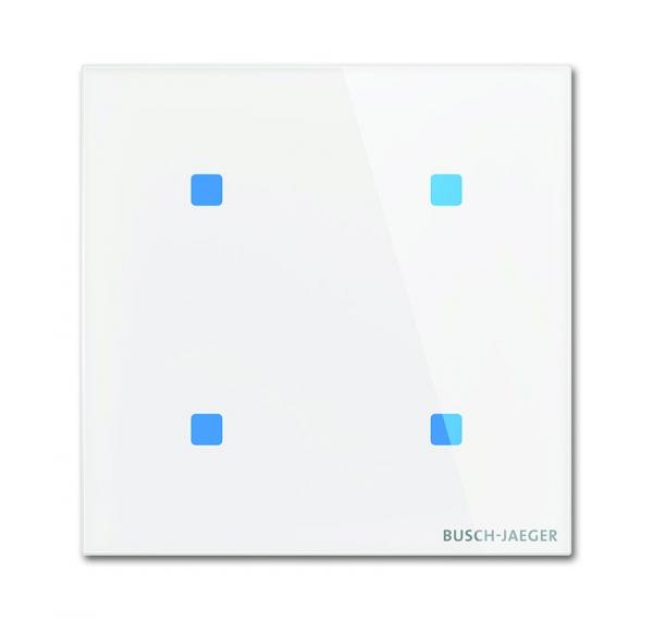 B+J Touch-Bedienelement, 4-fach, Busch-Installationsbus KNX, Busch-tacteo TB/U4.5.11-CG