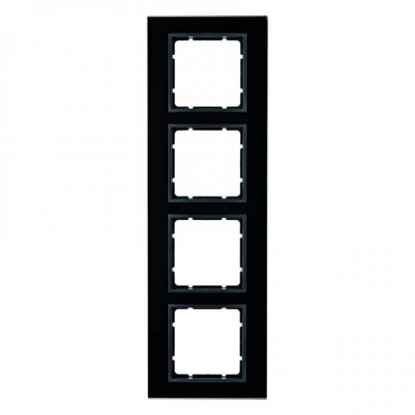 Berker B.7 Glasrahmen 4-Fach schwarz 10146616
