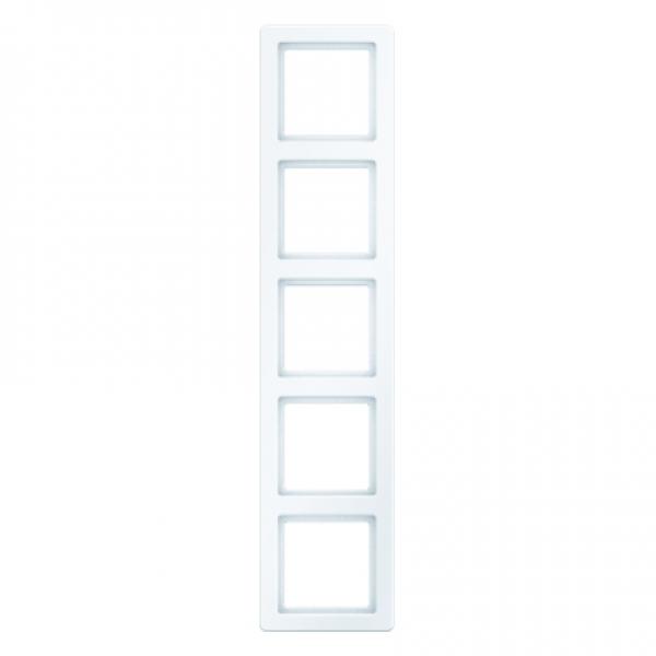 Berker Q.1 Rahmen 5-Fach polarweiß, samt 10156089