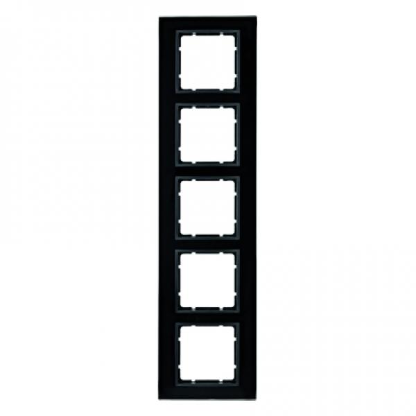 Berker B.7 Glasrahmen 5-Fach schwarz 10156616