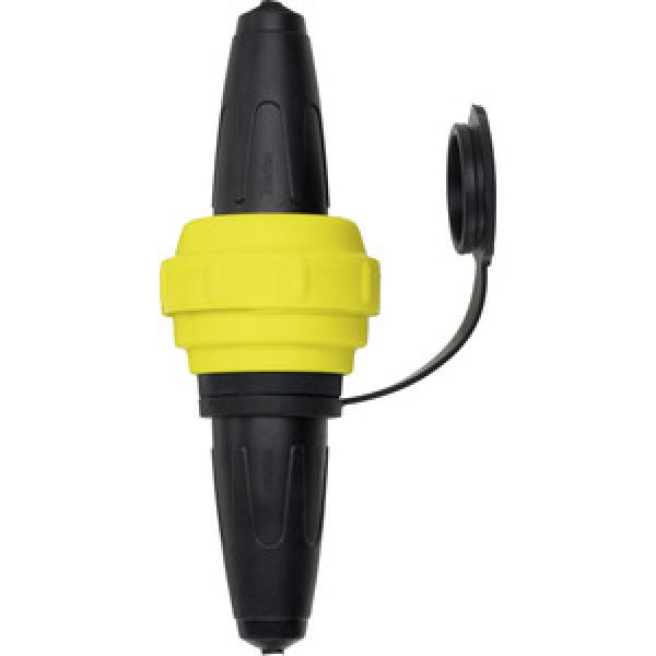 Merten Vollgummi-SCHUKO-Steckvorrichtung, schwarz/gelb 535493