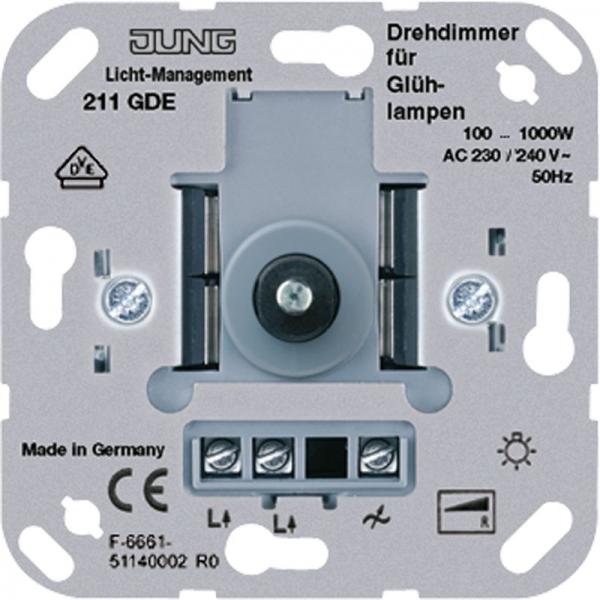Jung Drehdimmer mit Druck-Wechselschalter 211GDE
