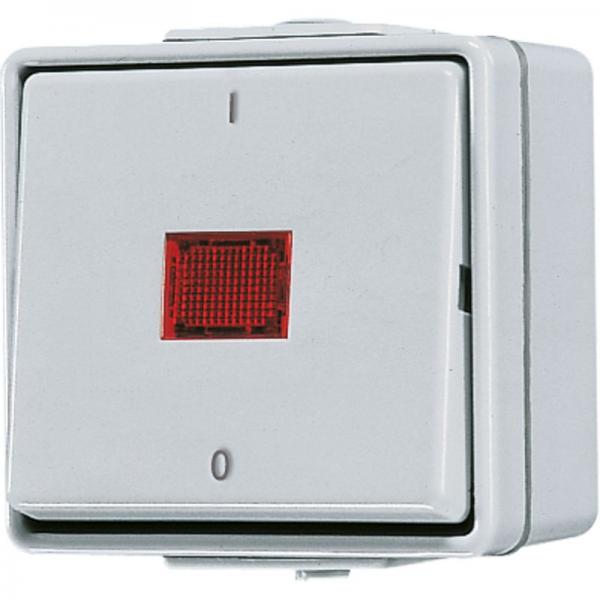 Jung WG 600 IP44 Kontrollschalter Aus 2-pol. 602KOW